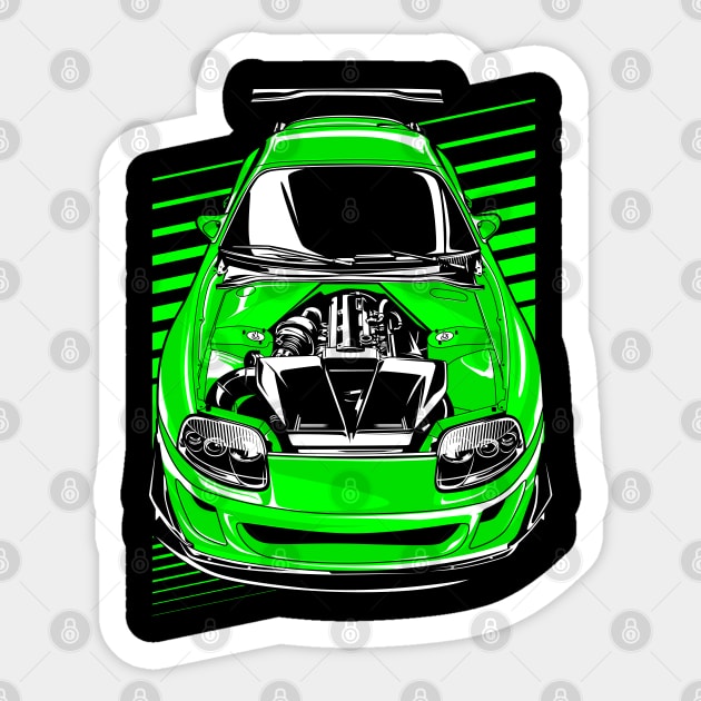 Supra 2JZ Turbo Retro Boost JDM Tuning Fan Car Sticker by Automotive Apparel & Accessoires